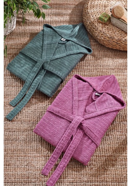 Quina 2Li Kapüşonlu Oversize Bornoz Seti fiyatları