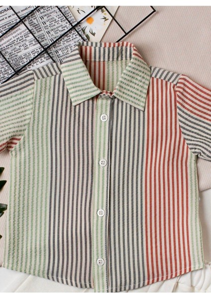 Erkek Bebek Takım Yazlık Gömlek Kısa Kol ve Kapri %100 Pamuk fiyatları