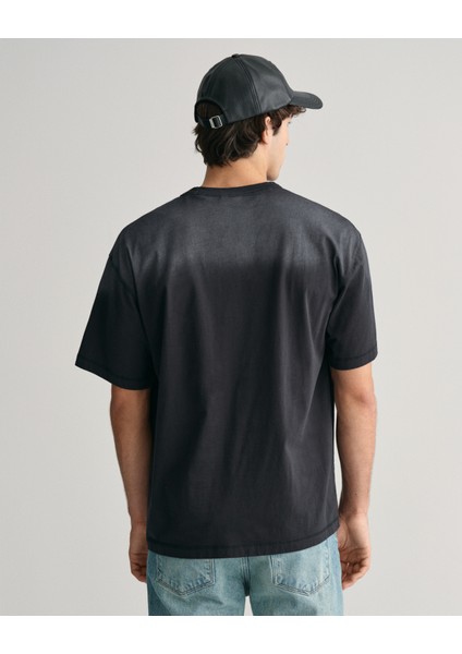 Erkek Siyah Relaxed Fit Bisiklet Yaka Logolu T-Shirt 2033014.5 modelleri