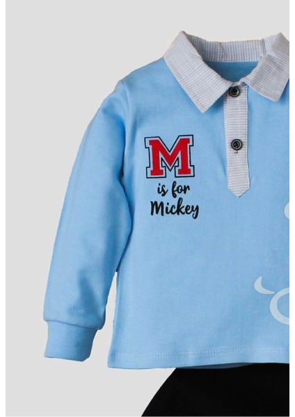 Erkek Bebek Mickey Polo Takım Pantolon Üst İkili Takım fırsatları