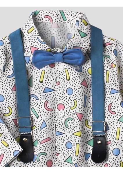 Bebek Takımı Zıbınlı Gömlek Pantolon Papyon ve Slopet %100 Pamuklu fiyatları