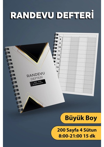 Randevu Planlama Defteri Günlük ve Saatlik Planlayıcı Defter