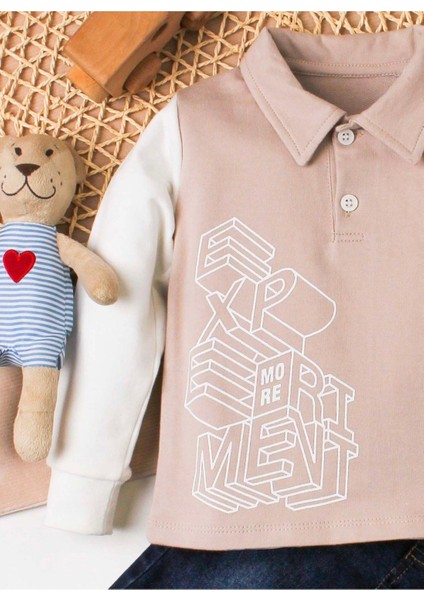 Erkek Bebek Polo Takım Kot Pantolon Üst İkili Takım fırsatları