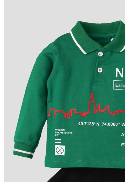 Erkek Bebek Pamuklu Polo Takım Pantolon Üst İkili Takım fırsatları