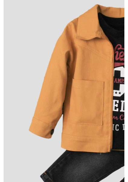 Erkek Bebek Spor Ceket Kot Pantolon Sweatshirt 3'lü Takım Pamuklu modelleri