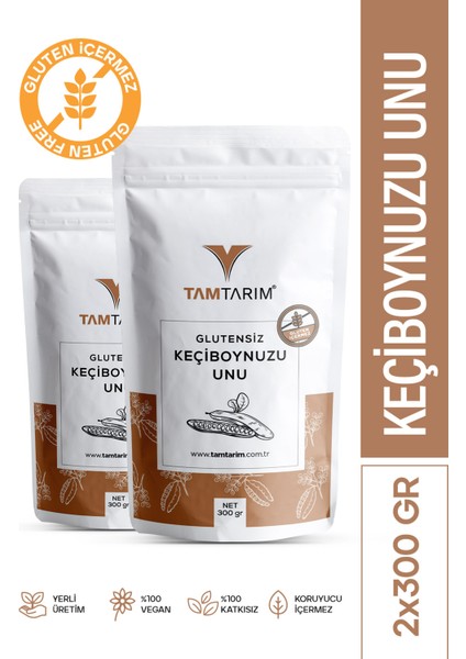 Glutensiz Keçiboynuzu Unu 300 gr 2 Adet