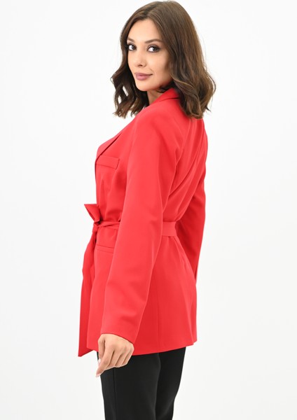 Kadın Kuşaklı Blazer Ceket 9004-1-24 fırsatları