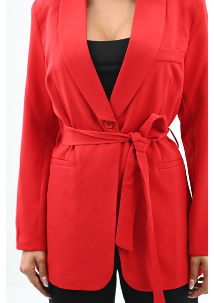 Kadın Kuşaklı Blazer Ceket 9004-1-24 indirimleri