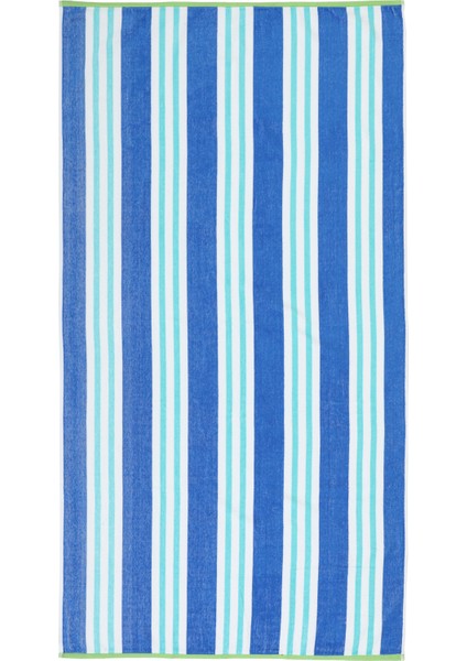 Cannes Stripe Blue Kadife Plaj Havlusu 86X162 cm