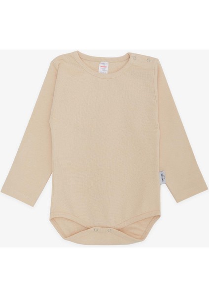 Erkek Bebek Çıtçıtlı Zıbın Body Basic 9 Ay-3 Yaş, Krem