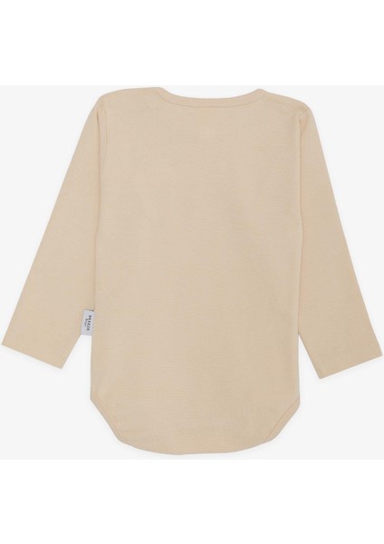 Erkek Bebek Çıtçıtlı Zıbın Body Basic 9 Ay-3 Yaş, Krem