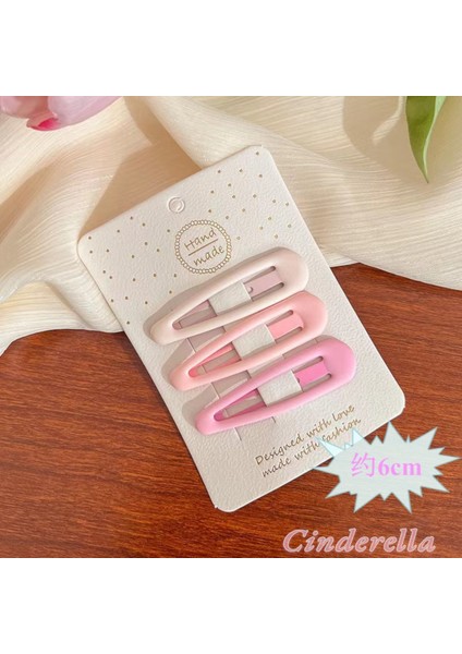 3'lü Mat Soft Pembe Tonlu Klasik Model Çıtçıt Toka Seti 6 cm - Kız Çocuk Çıtçıtlı Yan Saç Tokası fiyatları