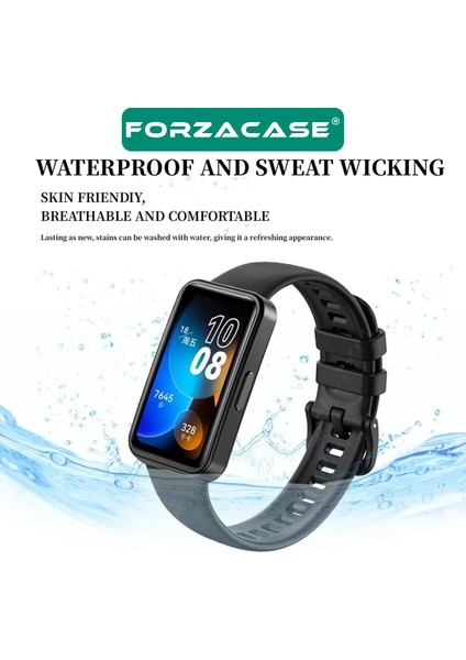 Huawei Band 8 ile Uyumlu Silikon Kordon Kayış + Ekran Koruma Filmi - FC541 fırsatları