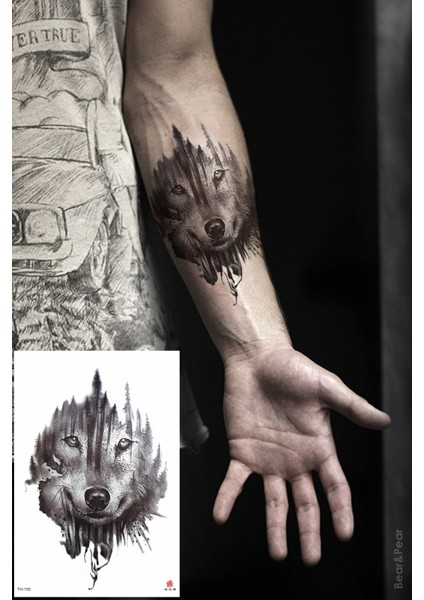 White Fang Unisex Geçici Kurt Dövmesi
