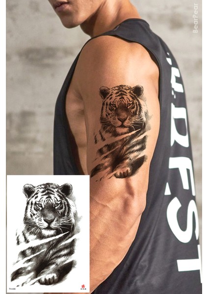Gerçek Dövme Görünümlü Kaplan Dövmesi Tiger Tattoo