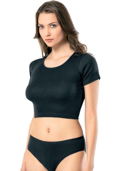 Kadın Kaşkorse Kısa Kol Crop 6444 fiyatları