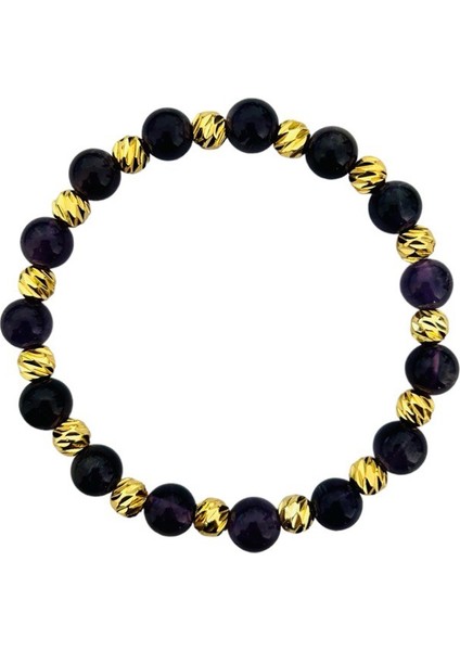 Gerçek Ametist Taşı Bileklik MK.031.008