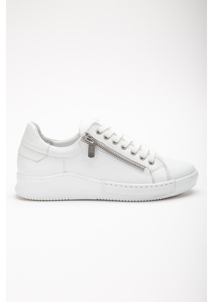 Kadın Deri Fermuarlı Spor Ayakkabı 2665 Spor Beyaz 41 modelleri