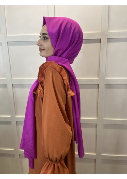 Monogram Şal, Özel Desenli Elegant Şal 01008