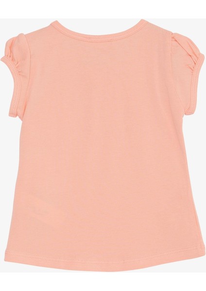 Kız Bebek Tişört Çiçek Nakışlı 9 Ay-3 Yaş, Somon fiyatları