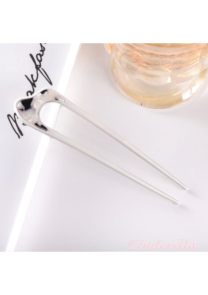 Kıvrımlı Metal Topuz Tokası Model-7 - Çubuk Saç Tokası - Saç Çubuğu