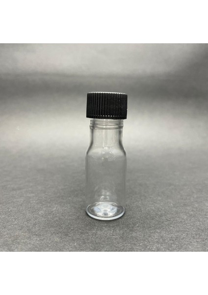 10 Cc Pet Şişe - Siyah Kapaklı - 10 Ml Plastik Şişe X 10 Adet