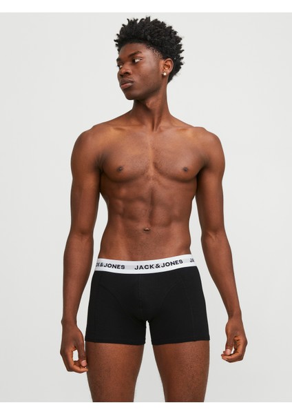 Erkek Logolu Beli Lastikli 5'li Boxer Paketi - Solid