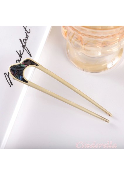 Kıvrımlı Metal Topuz Tokası Model-5 - Çubuk Saç Tokası - Saç Çubuğu