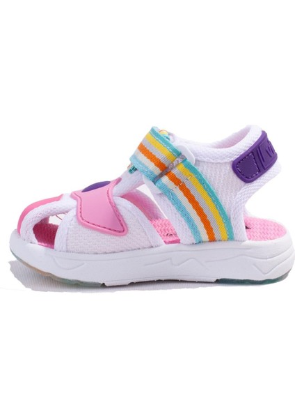 Flow Iı 332P24Y202CN Beyaz Pembe Ortopedik Günlük Kız Çocuk Spor Sandalet