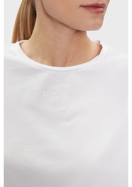 Streç Pamuklu Boxy Fit T Shirt Kadın T Shirt 3DTT22 TJ6SZ 1100 fırsatları