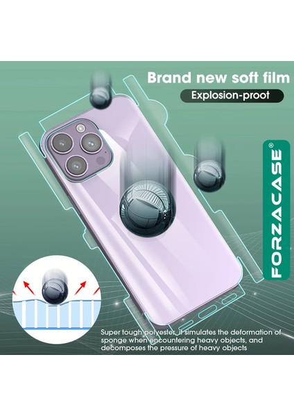iPhone 15 Pro Max ile Uyumlu Hydrogel Esnek Yan ve Arka Kapak Koruma Filmi - FC539