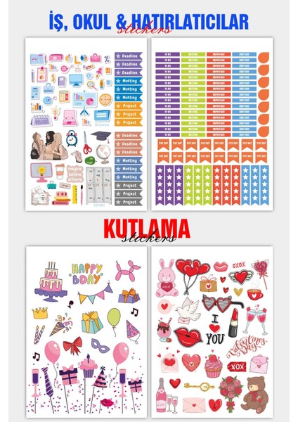 Sticker Defteri 900 Adet My Dıy - Planner ,ajanda, Günlük, Planlayıcı, Bullet Journal , Scrapbook