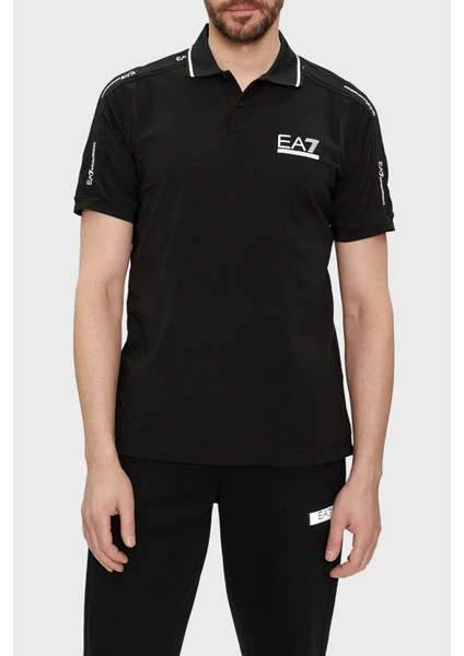 Ea7 Streç Pamuklu Slim Fit Polo Yaka T Shirt Erkek Polo Yaka T Shirt 3DPF20 PJ03Z 1200