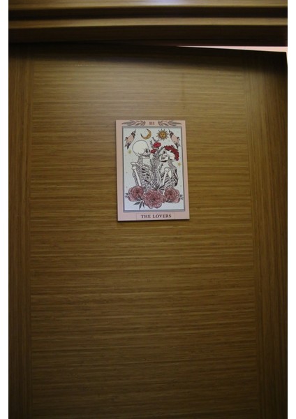 The Lovers Skull Mini Ahşap Yapışkan Poster 16X23CM fiyatları