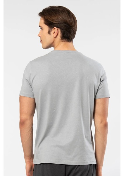 Erkek Kısakol V Yaka T-Shirt, %50 Pamuk %50 Modal