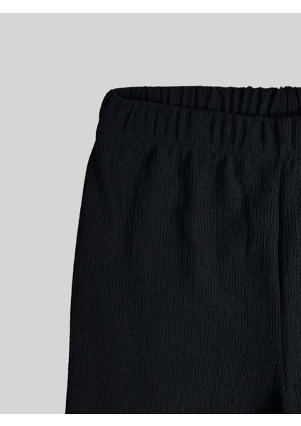 Siyah Bürümcük Bol Paça Pantolon 2062-1