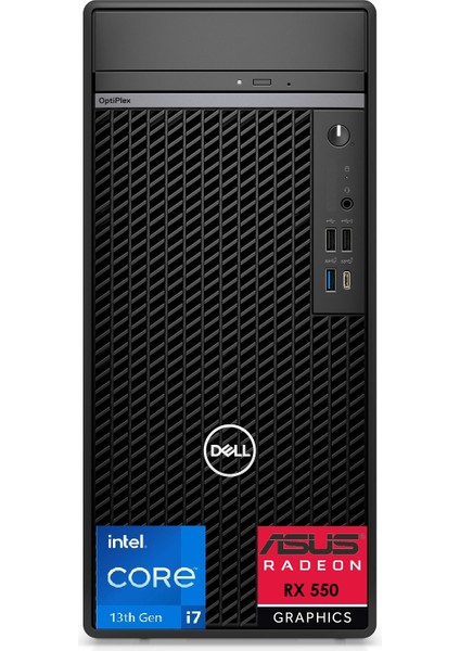 Optiplex 7010MT Tower Plus Intel Core I7 13700 16GB 4tb SSD 1 Tb HDD 4gb RX550 Ekran Kartı Windows 11 Pro