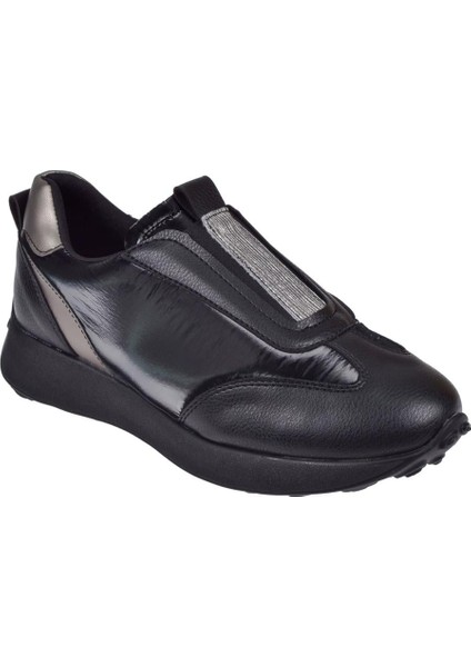 Lastikli Kadın Spor Ayakkabı Sneaker EN-7539 Siyah