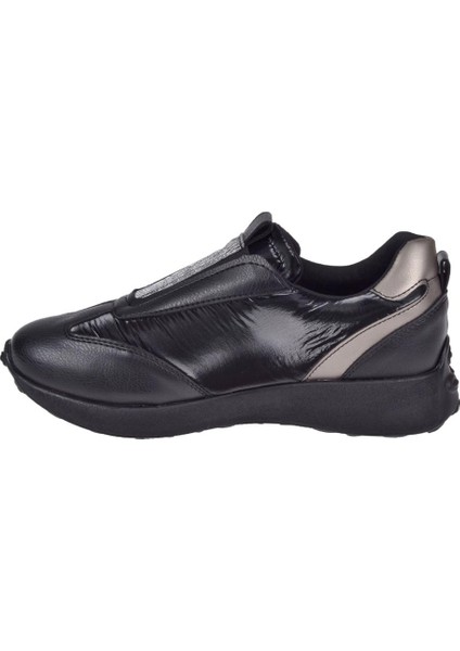 Lastikli Kadın Spor Ayakkabı Sneaker EN-7539 Siyah
