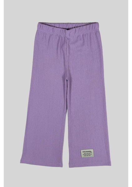 Lila Bürümcük Bol Paça Pantolon 2062-6
