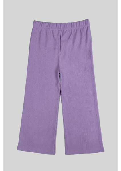 Lila Bürümcük Bol Paça Pantolon 2062-6