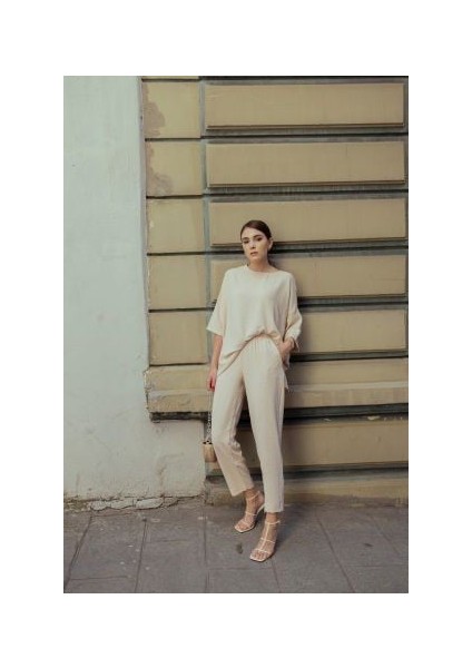 Keten Viskon Comfort İkili Takım 38 - Bej modelleri
