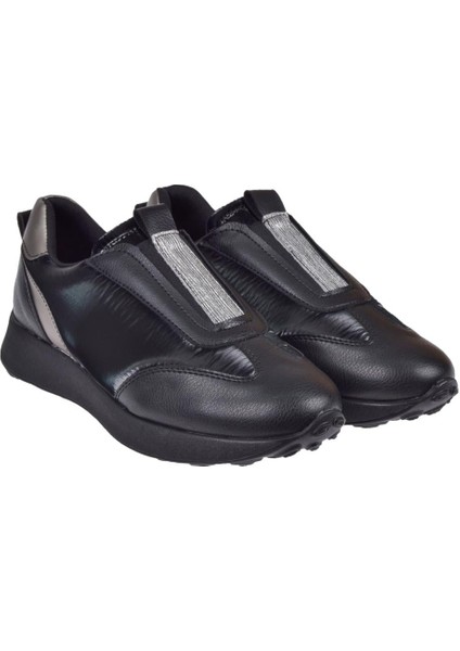 Lastikli Kadın Spor Ayakkabı Sneaker EN-7539 Siyah fırsatları