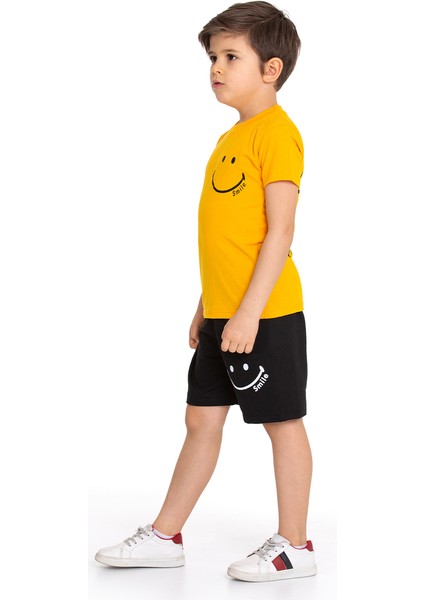 Sarı Smile Baskılı 2-8 Yaş Takım 2015-2 modelleri