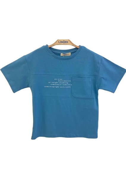 Erkek Çocuk Tshrt - Çikoby - Mavi - 6 Yaş - CE30269-MAVİ-6 Yaş