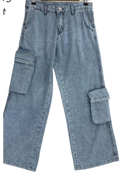 Kız Çocuk Kot Pantolon - Çikoby - Mavi - 9 Yaş - CK30875-MAVİ-9 Yaş