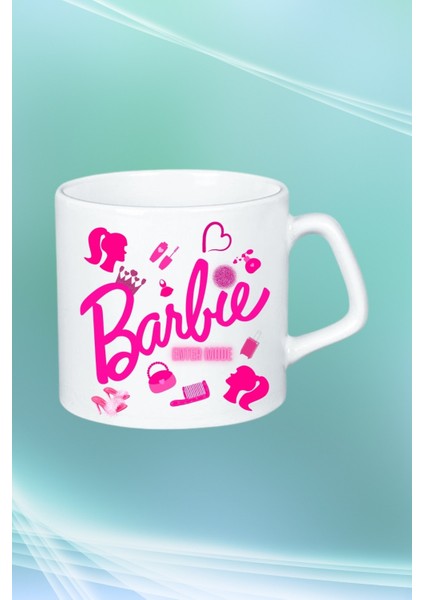 Barbie Enter Mode Baskılı Afilli Kupa Bardak Çay Kahve Fincanı