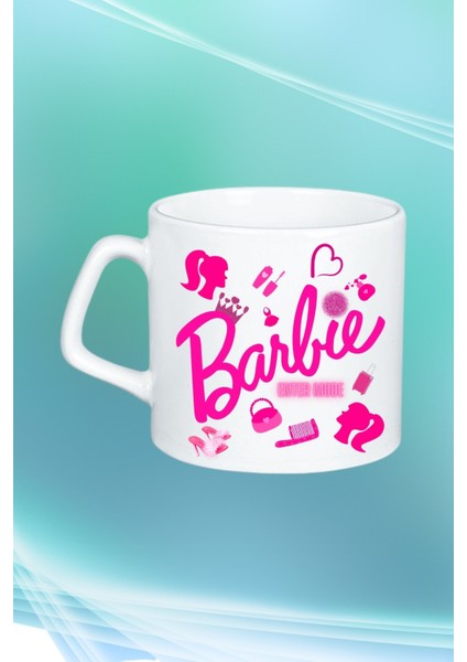 Barbie Enter Mode Baskılı Afilli Kupa Bardak Çay Kahve Fincanı