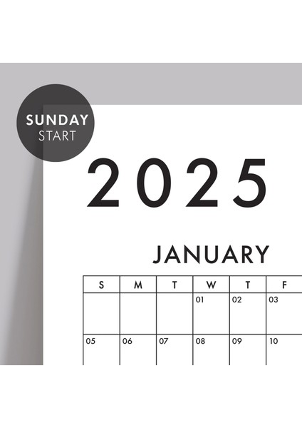 Amerikan Standardı 2025 Yıllık Planlayıcı Duvar Takvimi modelleri