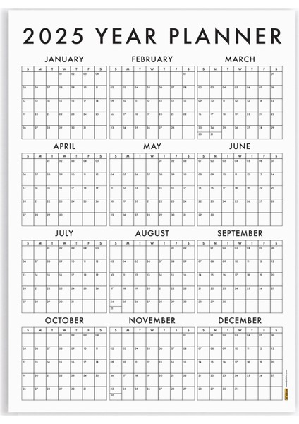 Amerikan Standardı 2025 Yıllık Planlayıcı Duvar Takvimi indirimleri
